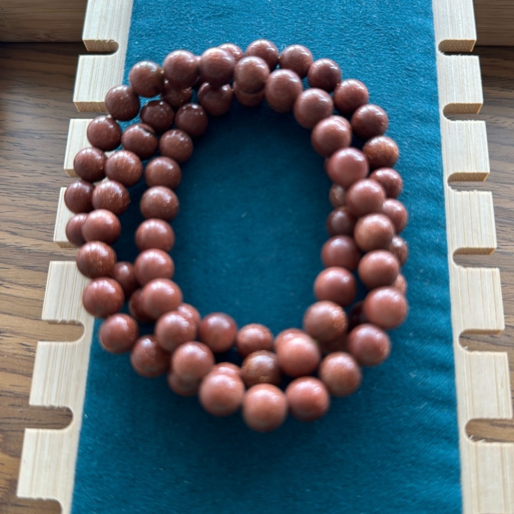 Gold sand stone bracelet